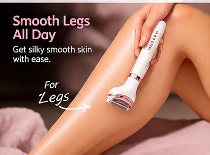 4-in-1 Rechargeable Lady Shaver – Face & Body Grooming Kit