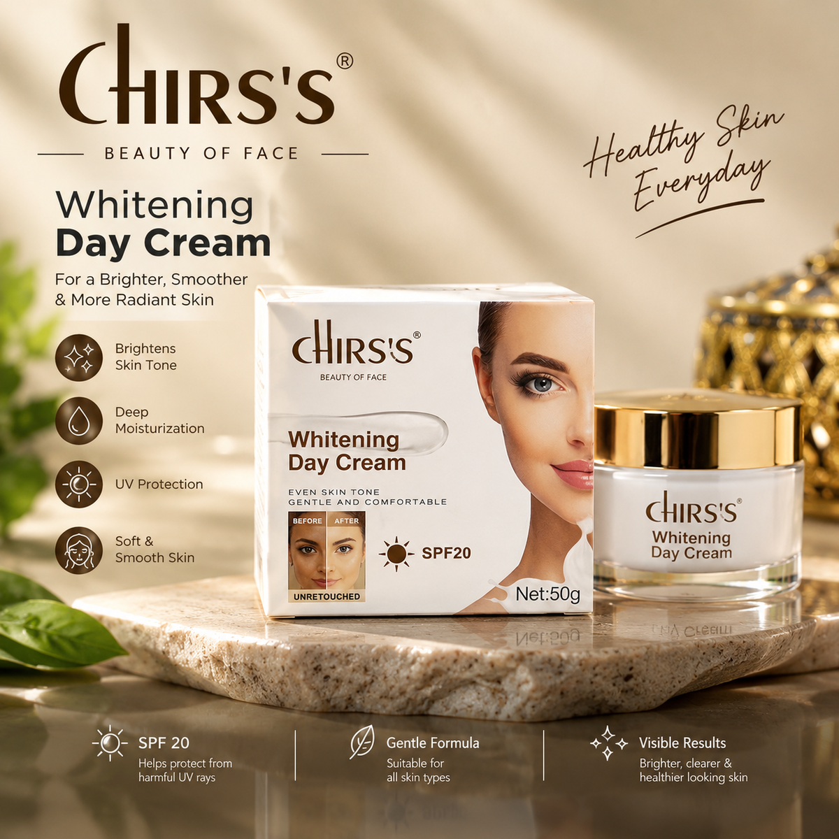 4-in-1 Skincare Bundle – Day Cream, Night Cream, Serum & Face Wash