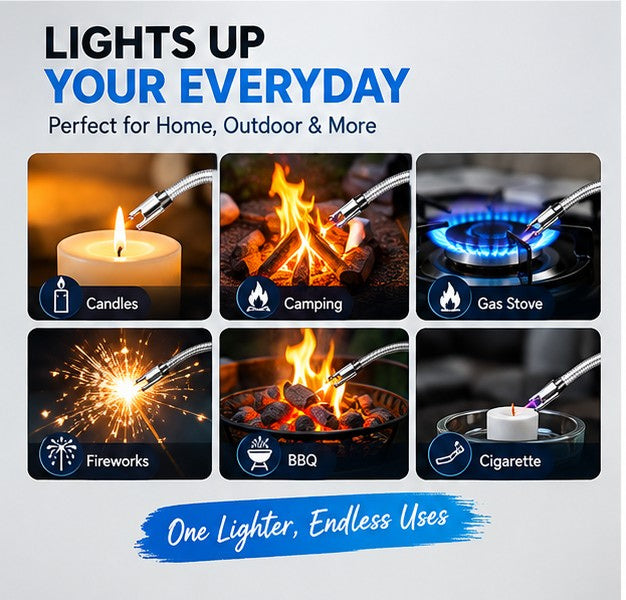 USB Rechargeable Electric Arc Lighter – Windproof Flameless Lighter